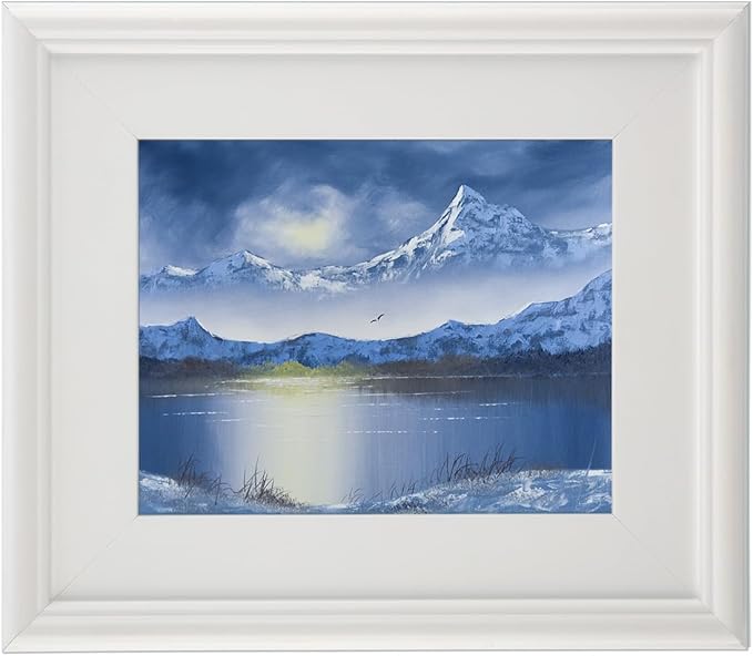 Creative Mark Plein Air Style Frame, White, 9x12-2.75" Wide Moulding with 1/2" Rabbet Depth, Open Back W/O Glazing, Museum Quality, For Art Panels, Stretched Canvas, Pictures & More