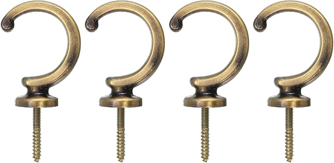 uxcell 4Pcs Curtain Holdback, Aluminum Alloy Wall Mounted Curtain Holders by uxcell
