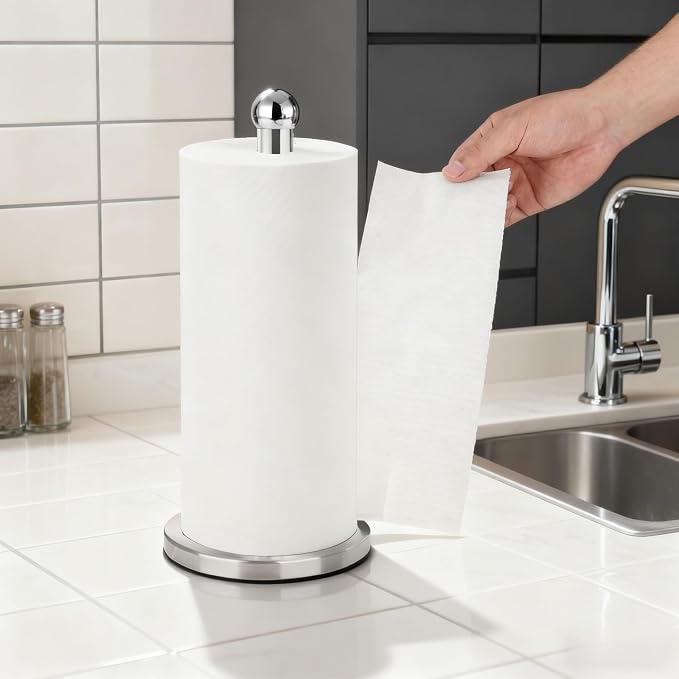 DAWNER Paper Towel Holder Countertop, Freestanding Kitchen Paper Holder Stand - Image 8