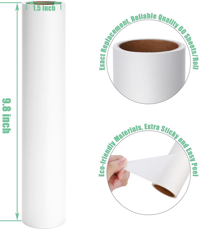 9.8 inch Large Lint Roller Refills Only, 9.8'' Extra-Wide Lint Roller Refill - Image 4