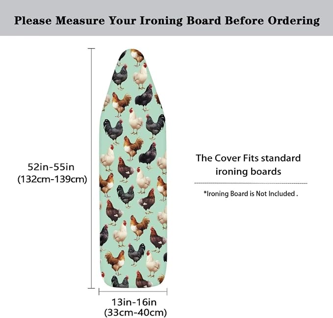 Rooster Ironing Board Cover Heat Reflective Stain Resistant Ironing Board Covers - Image 5