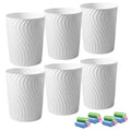 YGJT Small Trash Can, 6 Pack 1.8 Gallons Bathroom Trash Can by YGJT