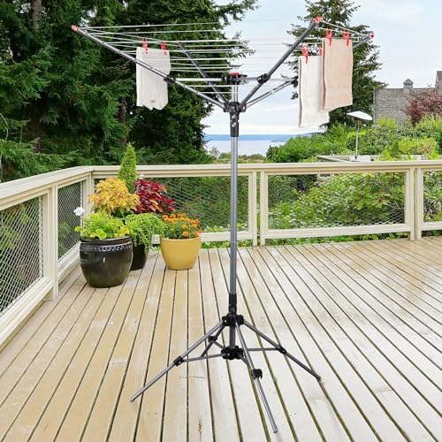 STO STO Portable Umbrella Clothesline, 82 Feet Rotary Drying Rack - Image 3