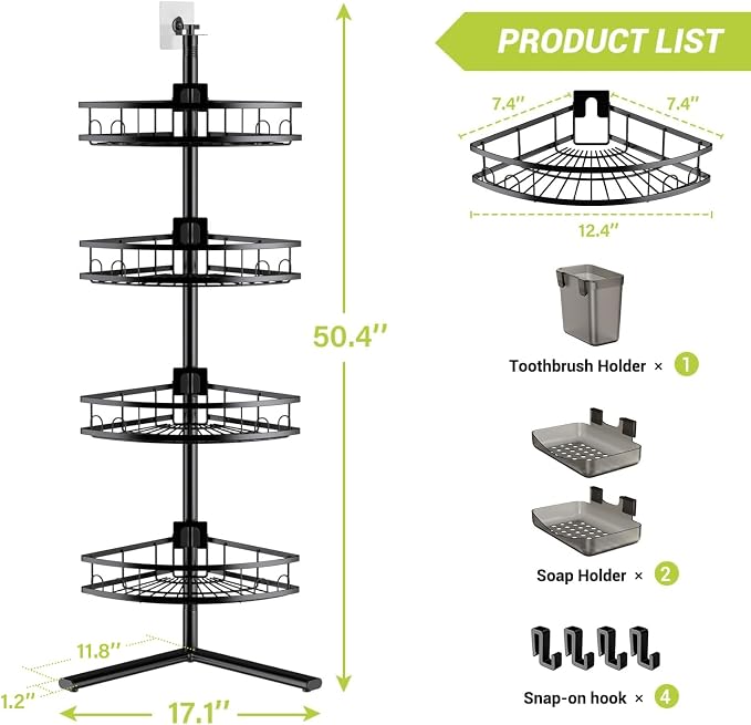 Standing Corner Shower Caddy - Image 9