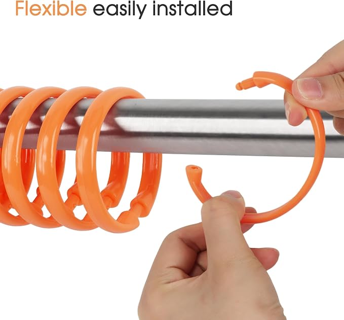 Orange Shower Curtain Hooks - Image 3