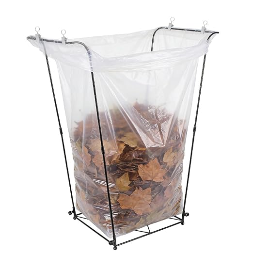 Trash Bag Holder, Garbage Bag Holder, Metal Leaf Bag Holder Stand | Portable - Image 7