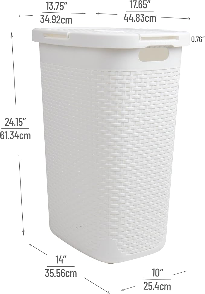 Mind Reader Slim Laundry Hamper - Image 3