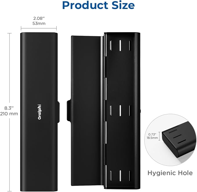 Wider Aluminum Toothbrush Travel Case, Portable Travel Toothbrush Holder - Image 5