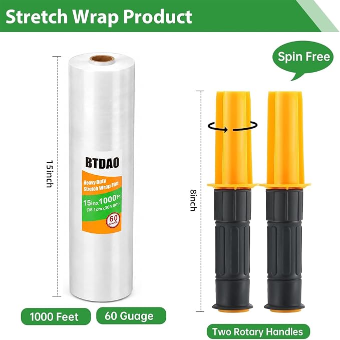 Stretch Wrap 15"x1000 Feet Stretch Film Shrink Wrap Packing Moving Suppliers - Image 2