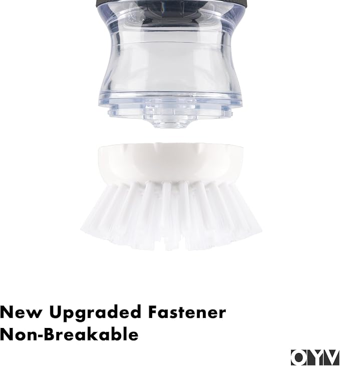 OYV Soap Dispensing Palm Brush, Non-Scratch Nylon Bristles, - Image 8