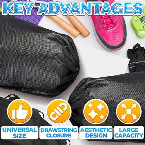 Shoe Bags for Travel, 10 Pack, 11.8"x15.75", Drawstring - Image 4