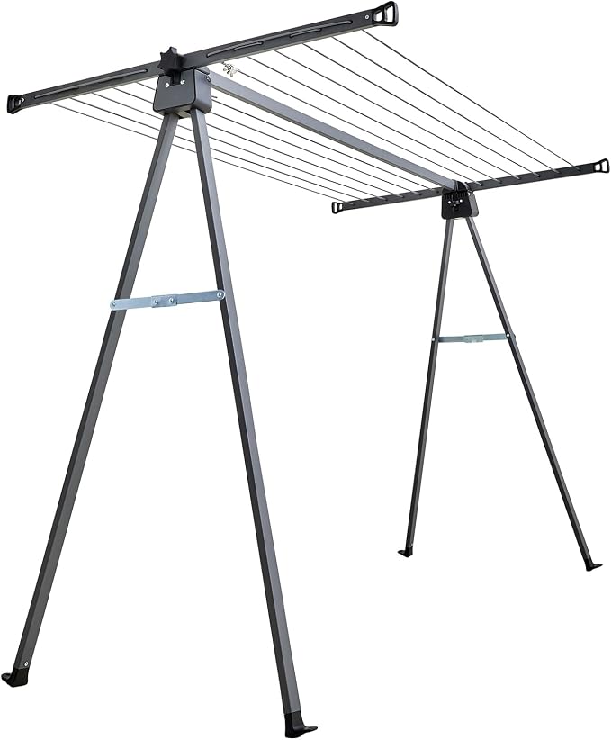 46ft Outdoor Clothesline Drying Rack, Heavy Duty Freestanding Laundry Rack - Image 7