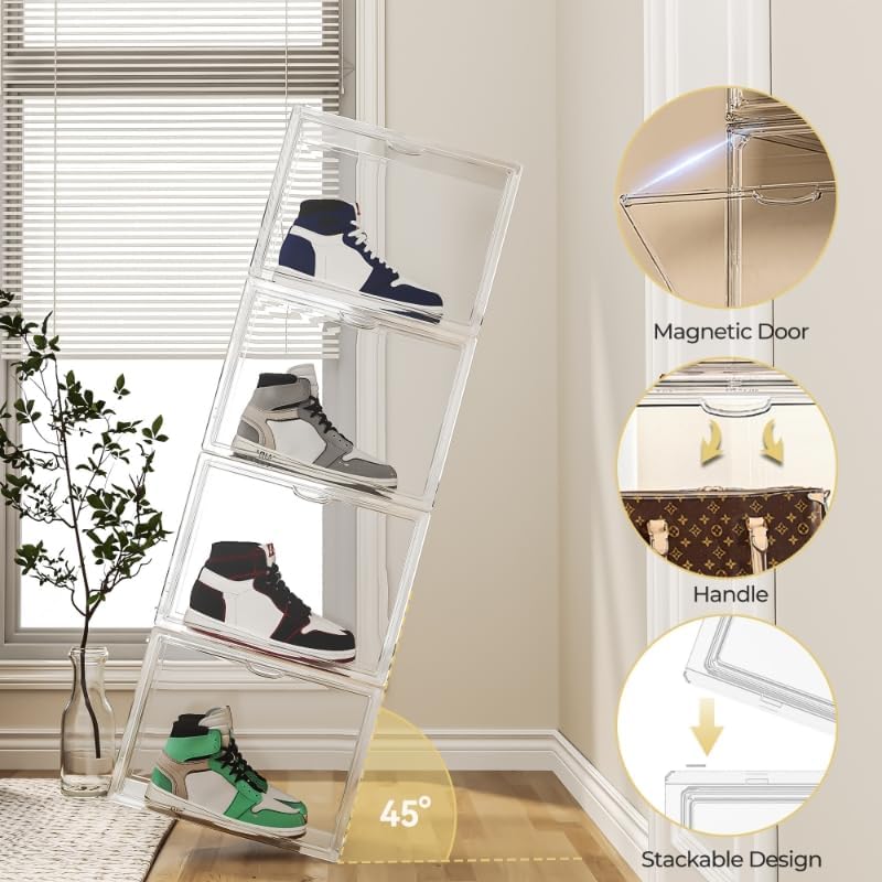 15.75''x11.81''x9.84'' XX-Large Clear Shoe Storage Boxes - Image 5