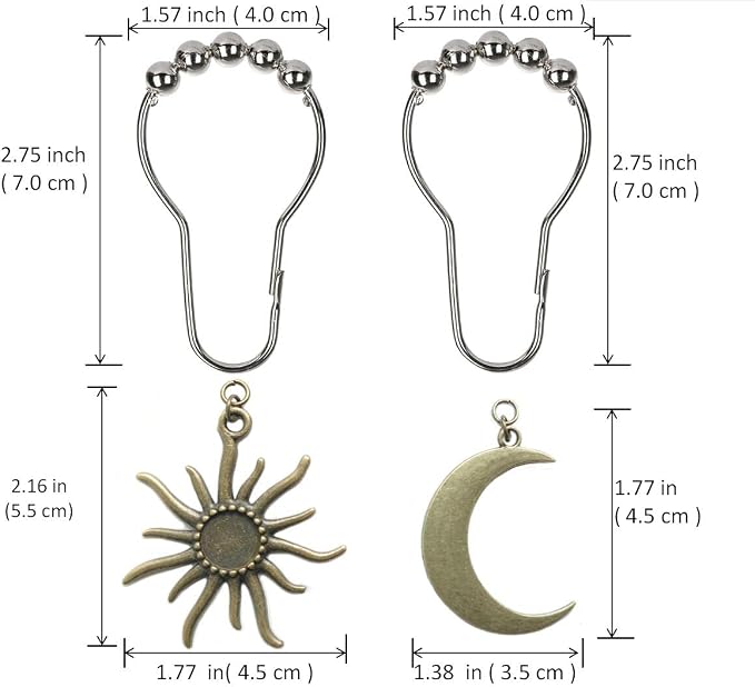 Sun Moon Celestial Shower Curtain Hooks Rings - Image 7