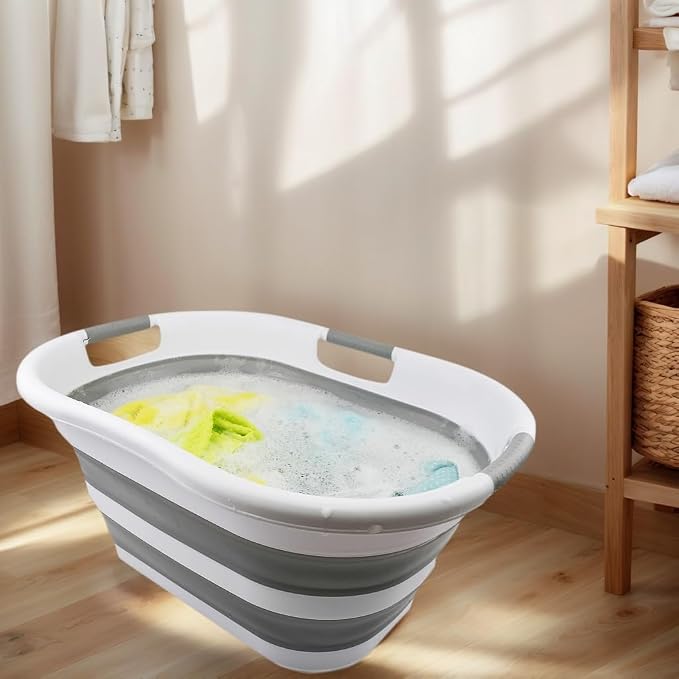 SAMMART 40L Collapsible Plastic Laundry Basket - Image 3