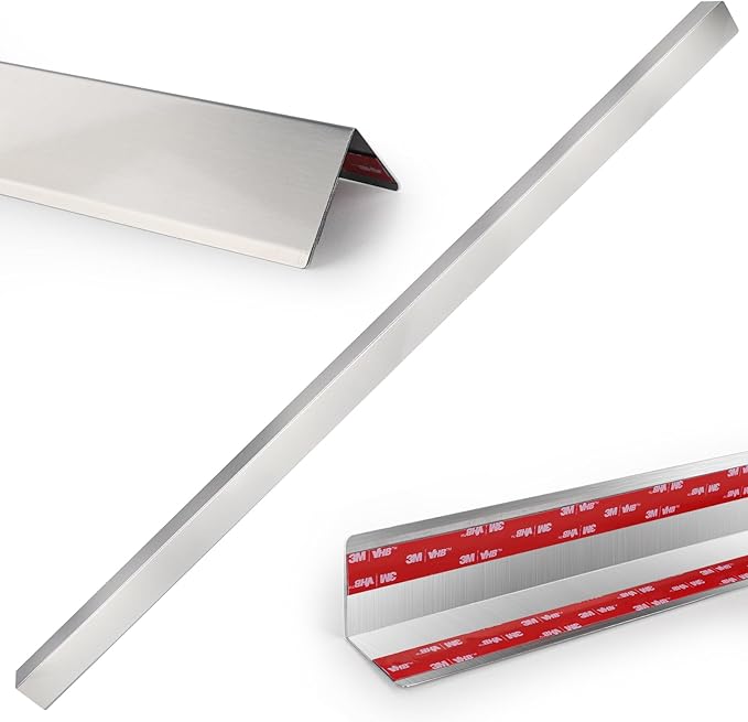 Stainless Steel Wall Corner Guards, 1 x 1 x 48 inches (10 Pcs Pack). Made of 304 Steel, These 90-Degree Angle Metal Corner Protectors are Designed for Wall Protection and Decoration