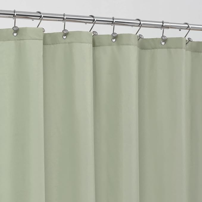 ALYVIA SPRING Stall Waterproof Fabric Shower Curtain or Liner Sage by ALYVIASPRING