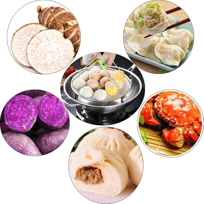 Steaming Rack Household Stainless Steel Cooking Ware Thickened Steaming Rack Stand (6in)
