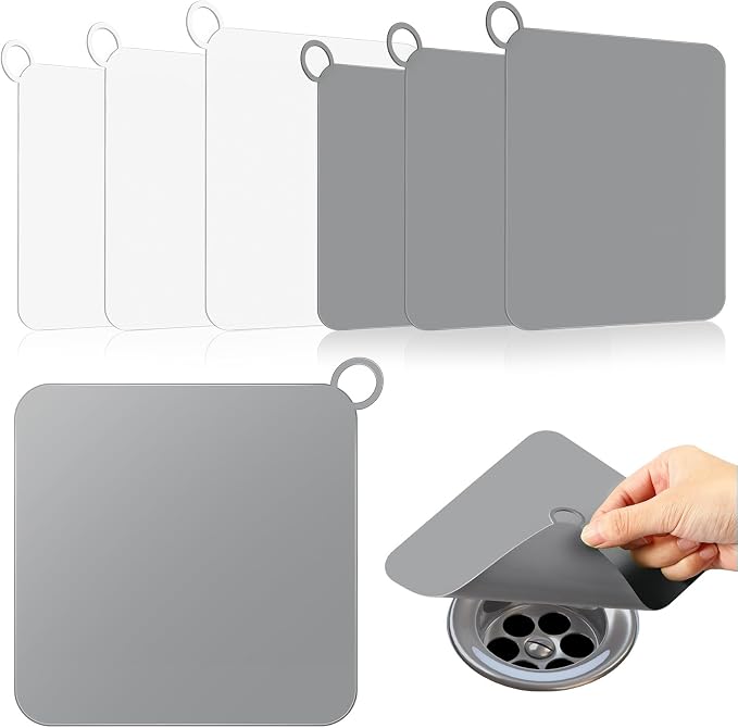 6 Pcs Drain Covers to Keep Bugs Out Silicone Shower Floor Tub Stoppers Bathtub by Yinkin