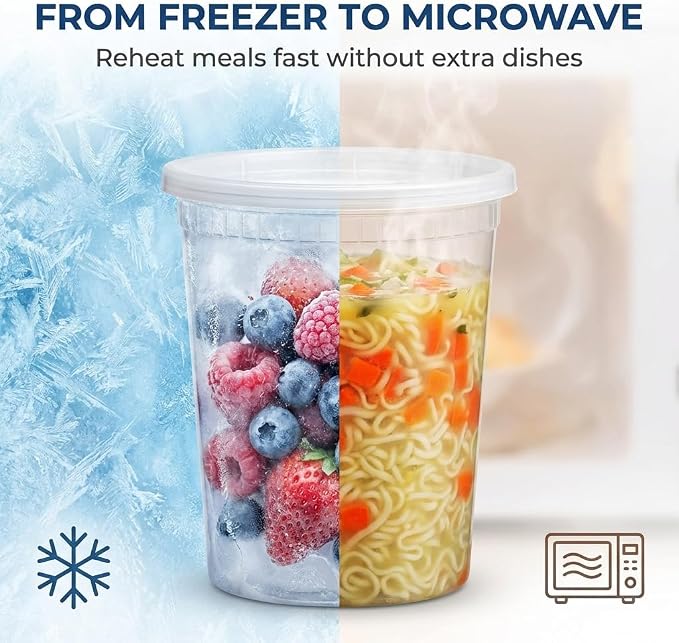 120 Sets Plastic Deli Containers - 8oz - Image 8