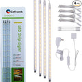 Cefrank LED Display Light Bar Kit - (4) 16" Linkable Lights - Plug in - Series + Parallel Connection - Low Profile - Soft Warm White