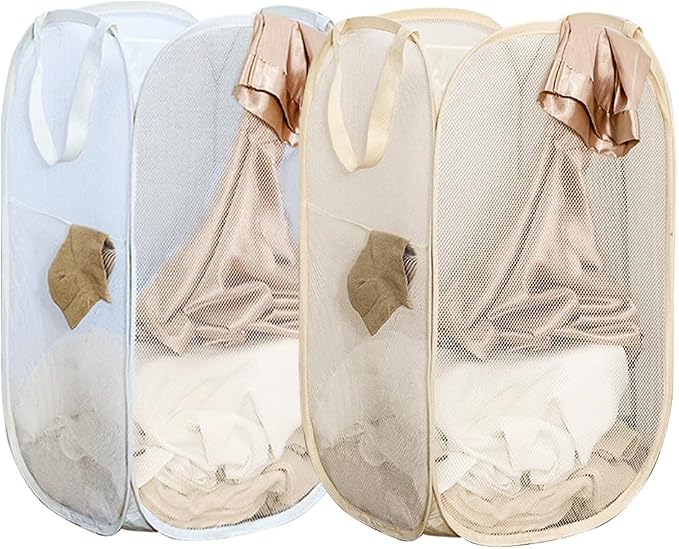 2Pcs Pop Up Hampers for Cruise, Folding Laundry Basket Space Saving Design by Aplter