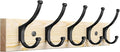 Optish 1 Pack Wooden Coat Rack Wall Mount, 16.1" Rustic Coat Hanger Hooks by Optish