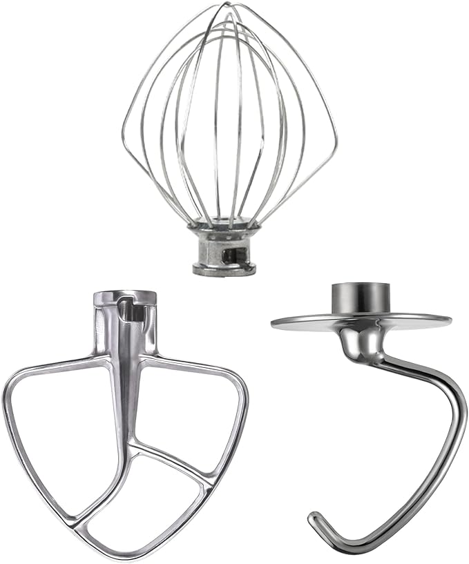 Stainless Steel 3 Piece Kit （KSM5TH3PSS ）Fits all 4.5 and 5 quart tilt-head KitchenAid Stand Mixers.