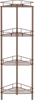 HuggieGems Metal Floor Standing Corner Shower Caddy, 4 Tier by HuggieGems