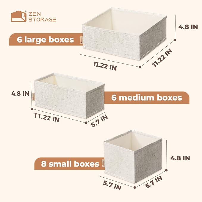 ZenStortage Cotton Linen Baby Drawer Organizers - Image 7