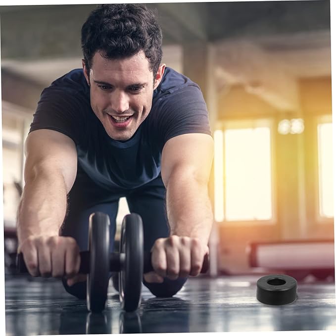 Fitness Equipment Pads 4 Pack of Round Rubber Bumpers Anti-Shock Gaskets for Exercise Machines Easy Install for Gym Use