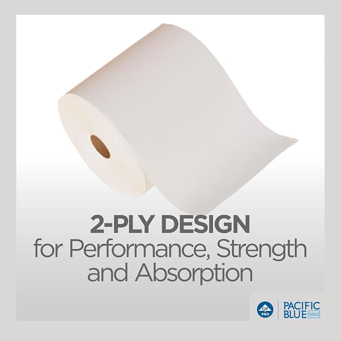 Pacific Blue Select 7.875" Premium 2-Ply Paper Towel Rolls by GP PRO, 350 Feet - Image 8