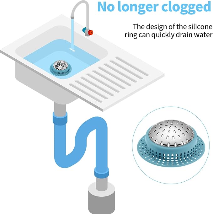 Aluvor Bathtub Drain Hair Catcher Shower Drain Cover Sink Drain Protector | - Image 4