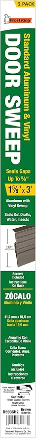 Frost King B59/36H Premium Aluminum and Vinyl Door Sweep 1-5/8-inch by 36-inches - Image 3