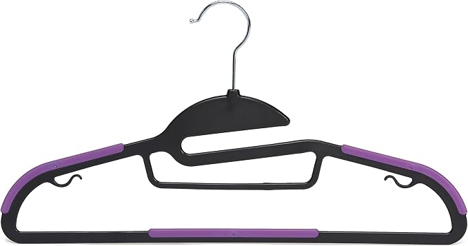 Amazon Basics Space Saving Non-Slip Rubber Coated Plastic Hangers - Image 2