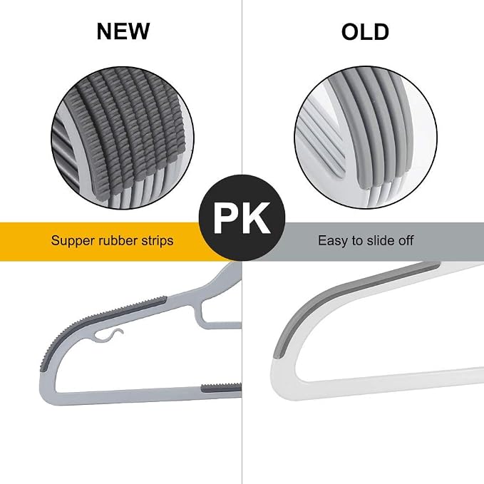 50 Pack Plastic Clothes Hangers, Space-Saving, Heavy Duty | ABS plastic - Image 3