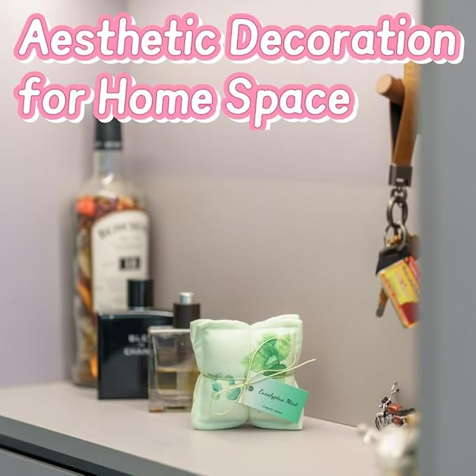AUCUDA 4 Pack Mint Sachet Bags for Drawers and Closets, Scented Packets - Image 5