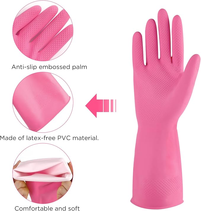 Rubber gloves dishwashing 2 or 4 Pairs - Image 2