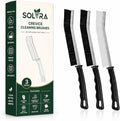 Crevice Cleaning Brush Set 3Pcs Hard Bristle Tools by Solvra