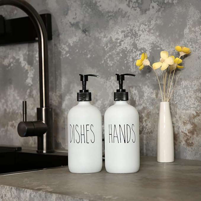 MOMEEMO Soap Dispenser Set 2 Pack, Contains Dish and Hand Soap Dispenser. | - Image 3