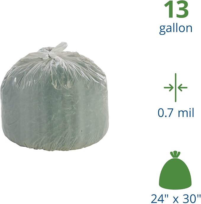 Stout by Envision 13 Gallon 24" x 30" Controlled Life-Cycle Plastic Trash Bags - Image 2