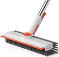 AIR U+ Floor Scrub Brush with Long Handle, 3-in-1 Rotating Head & Squeegee | by AIRU