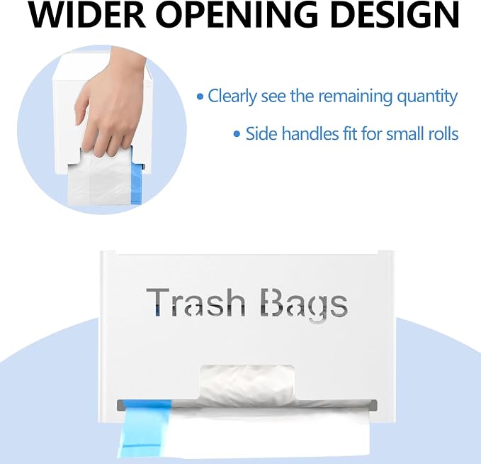 STWWO Large Trash Bag Holder, Garbage Bag Dispenser Roll Holder, Metal Trash - Image 4