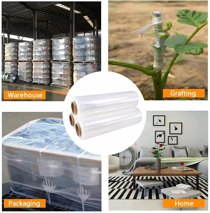 AISEY Stretch Wrap Roll Heavy Duty Plastic Moving Wrap 11.8" X 500FT - Image 6