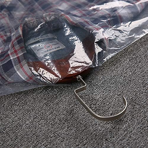 50 Pack 35.4inch Plastic Clear Dry Cleaning Hanging Lightweight Garment Clothes - Image 4