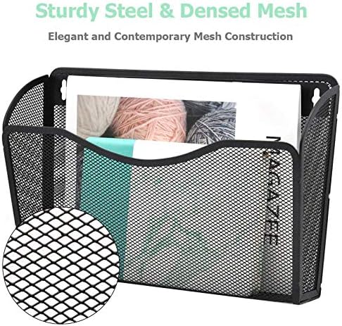 EASEPRES 6 Single Pocket Mesh Hanging File Organizer, Vertical Wall Mounted - Image 4
