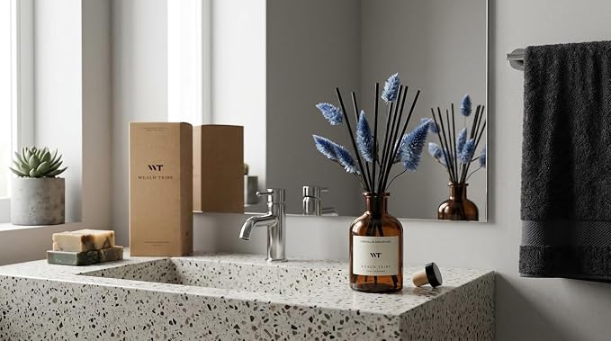 Reed Diffuser Set for Bathroom Air Fresheners, Oil Diffuser Sticks | Sage & Sea - Image 6