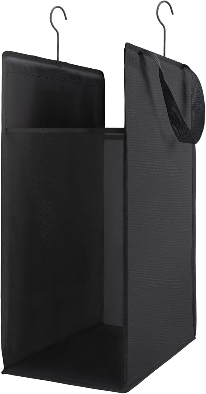 FENTEC 1 Pack Black Hanging Laundry Hamper，Laundry Hamper Bag by Fentec
