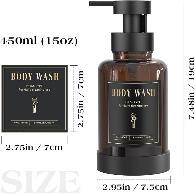 Luxspire Glass Foaming Soap Dispenser 15oz Hand Soap Bottle, 1 Pack | Anti-drip - Image 8