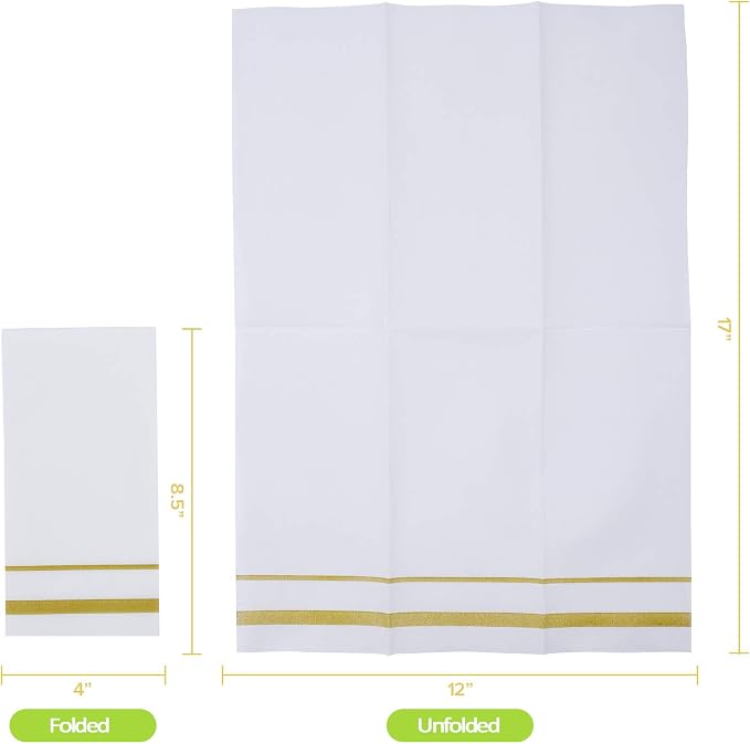 FOCUSLINE 200 Linen Feel Disposable Bathroom Napkins, Soft and Absorbent Paper - Image 2